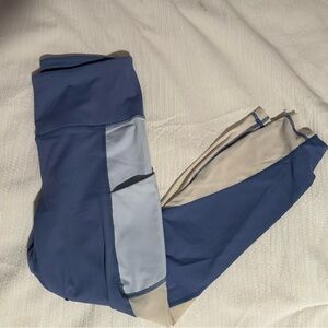 Blue and white sportswear leggings